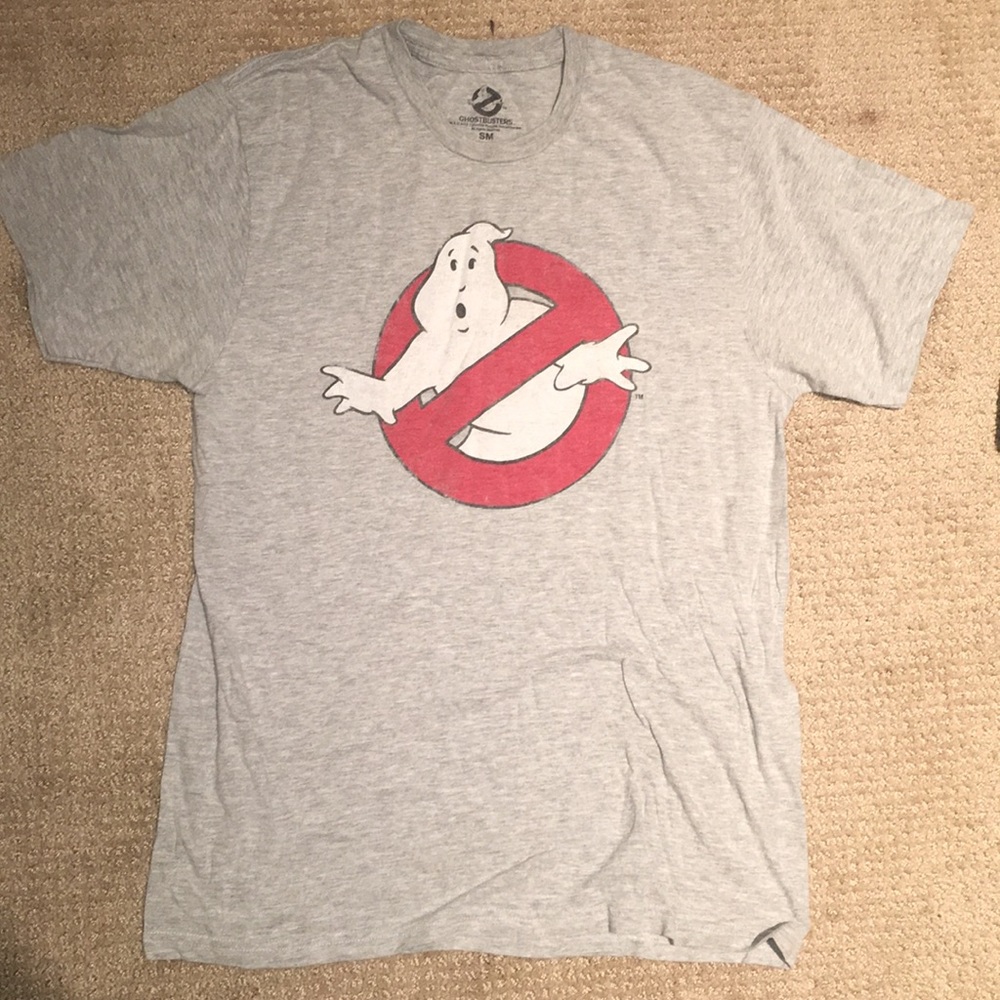 Gray ghostbusters T-shirt